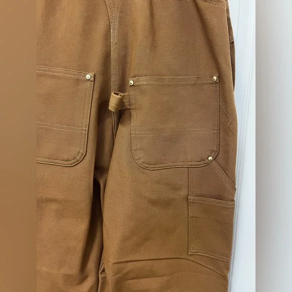 NWOT Men’s Light Brown Carhartt Work Overalls - Picture 9 of 16